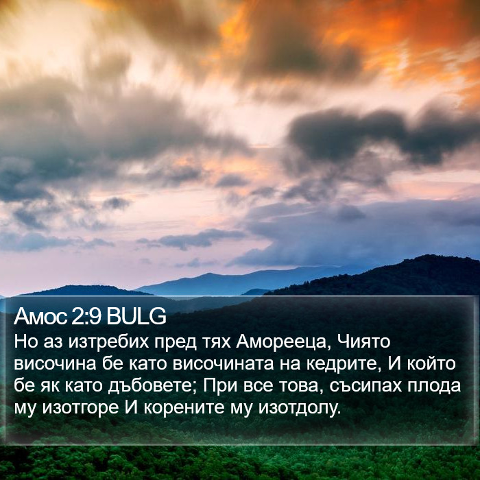 Амос 2:9 BULG Bible Study