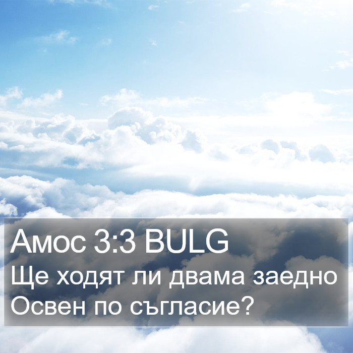 Амос 3:3 BULG Bible Study