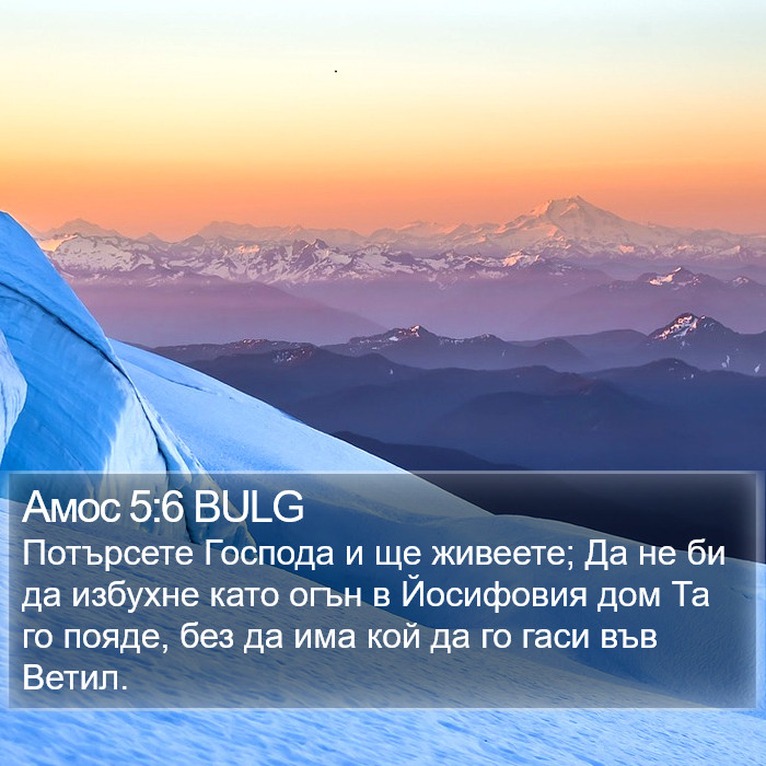 Амос 5:6 BULG Bible Study