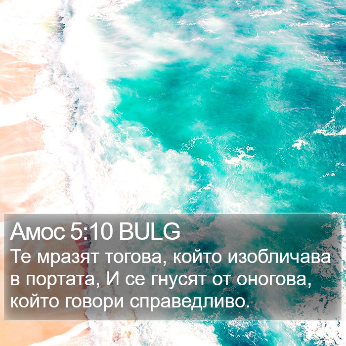 Амос 5:10 BULG Bible Study