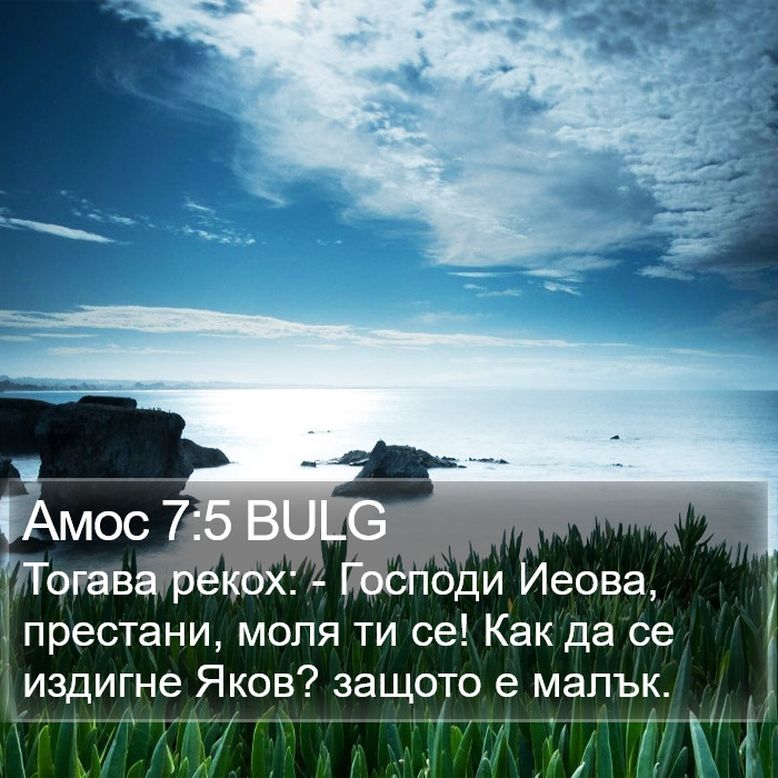 Амос 7:5 BULG Bible Study