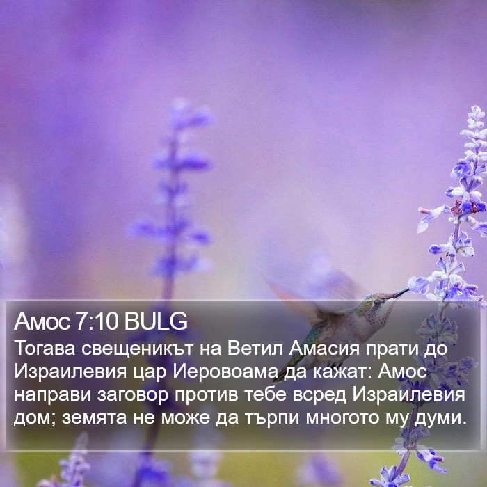 Амос 7:10 BULG Bible Study