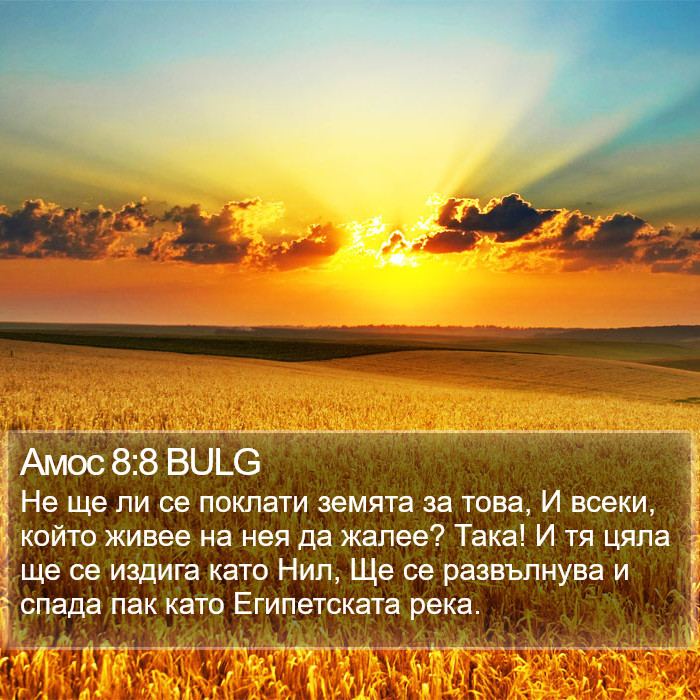 Амос 8:8 BULG Bible Study