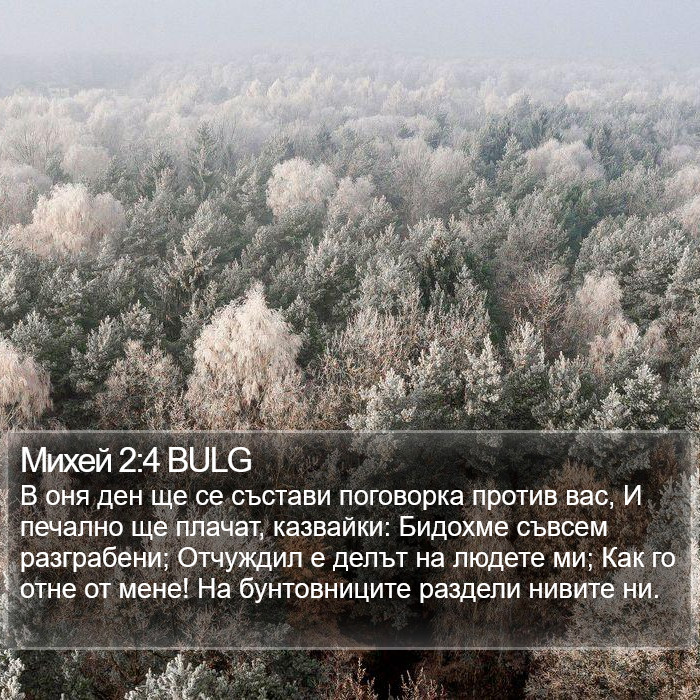 Михей 2:4 BULG Bible Study