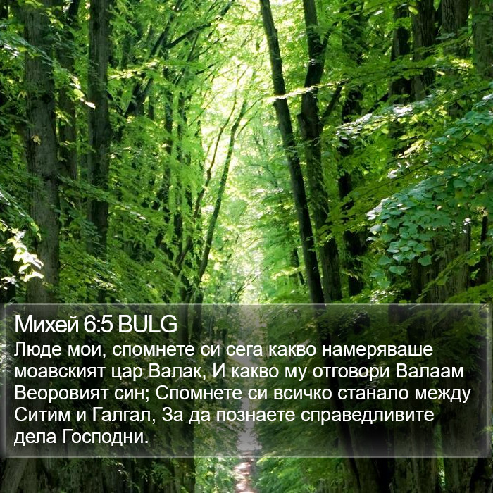 Михей 6:5 BULG Bible Study