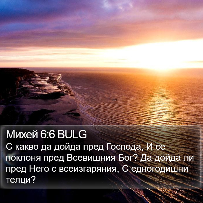 Михей 6:6 BULG Bible Study