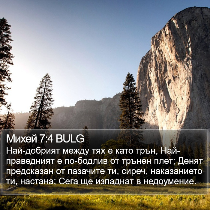 Михей 7:4 BULG Bible Study