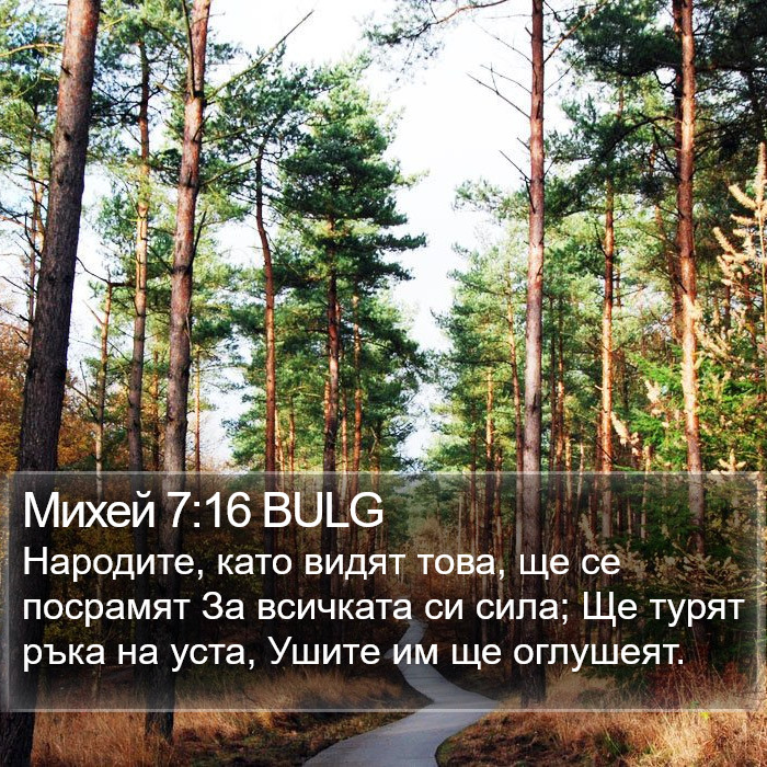 Михей 7:16 BULG Bible Study