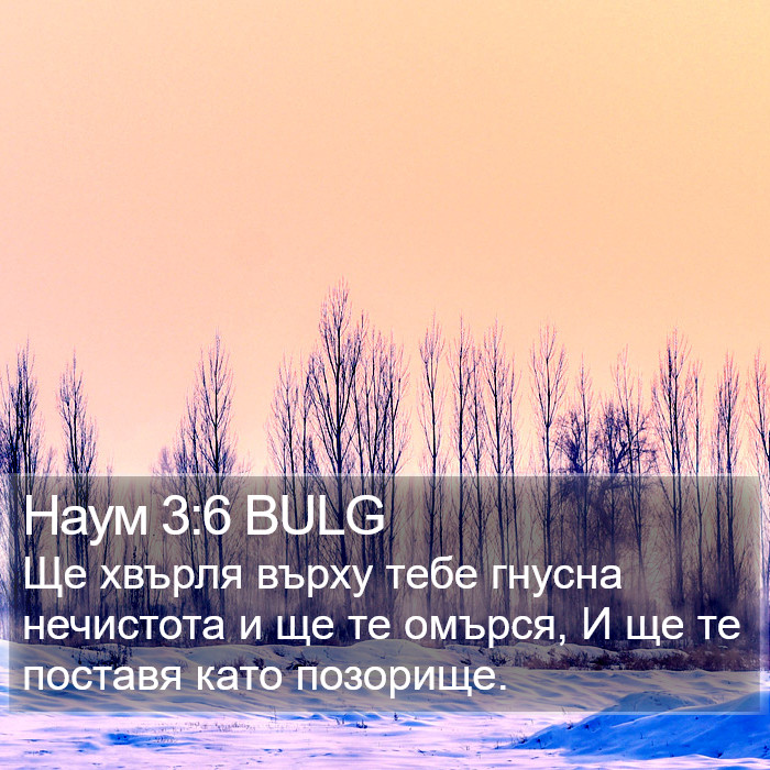 Наум 3:6 BULG Bible Study