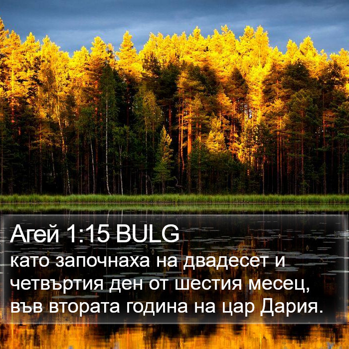 Агей 1:15 BULG Bible Study