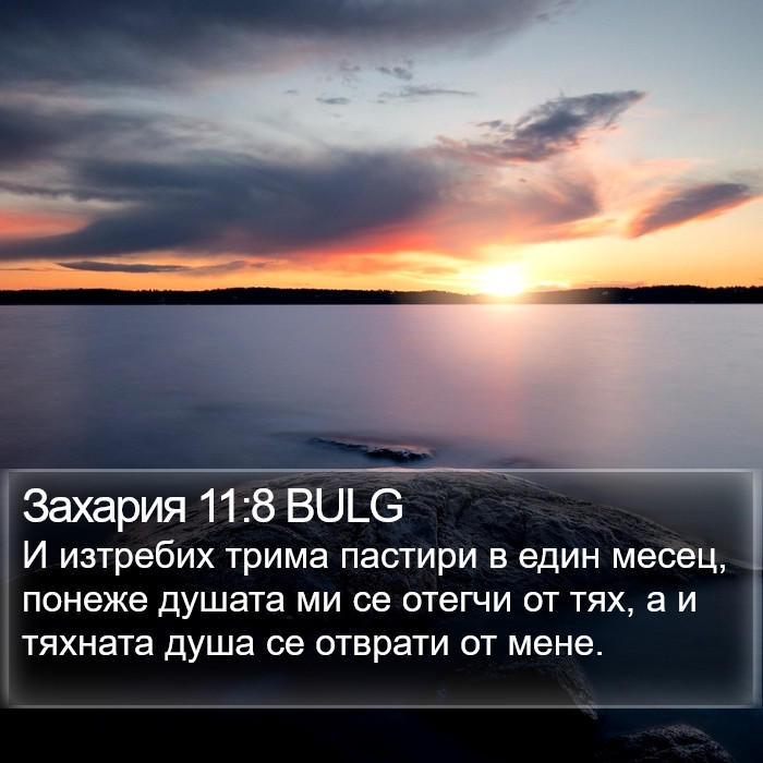 Захария 11:8 BULG Bible Study