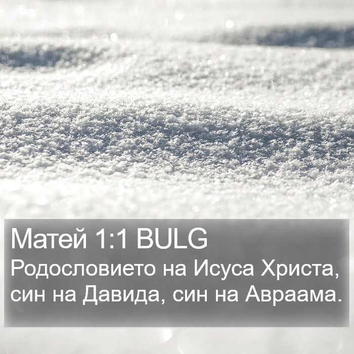 Матей 1:1 BULG Bible Study