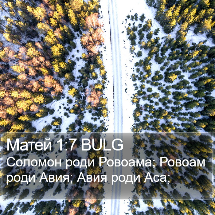 Матей 1:7 BULG Bible Study