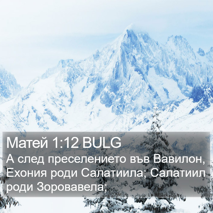 Матей 1:12 BULG Bible Study