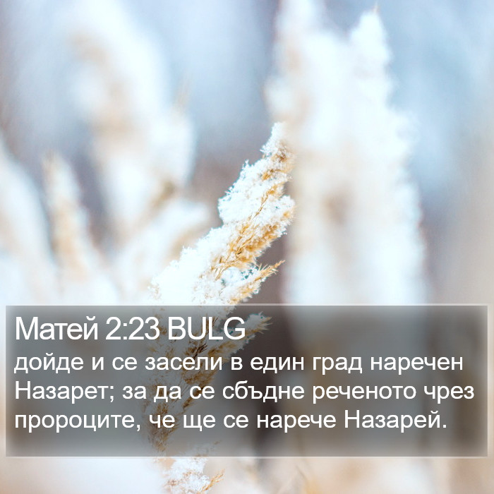 Матей 2:23 BULG Bible Study