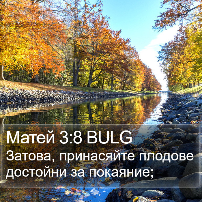 Матей 3:8 BULG Bible Study