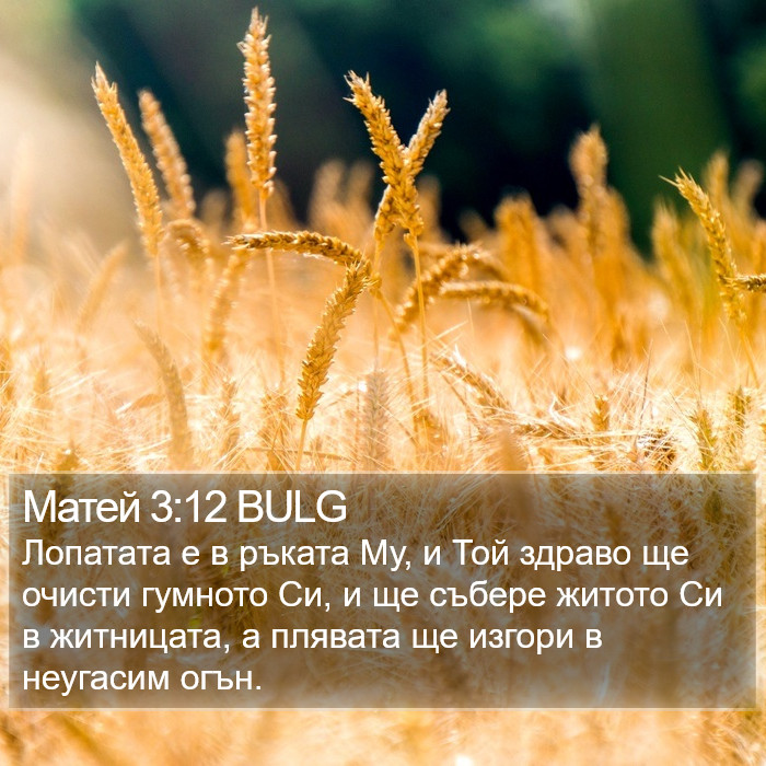Матей 3:12 BULG Bible Study