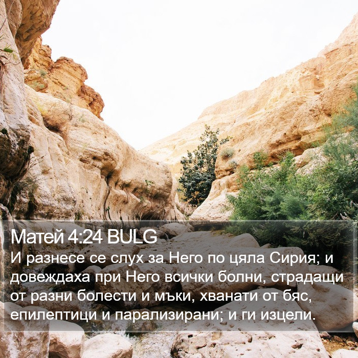 Матей 4:24 BULG Bible Study