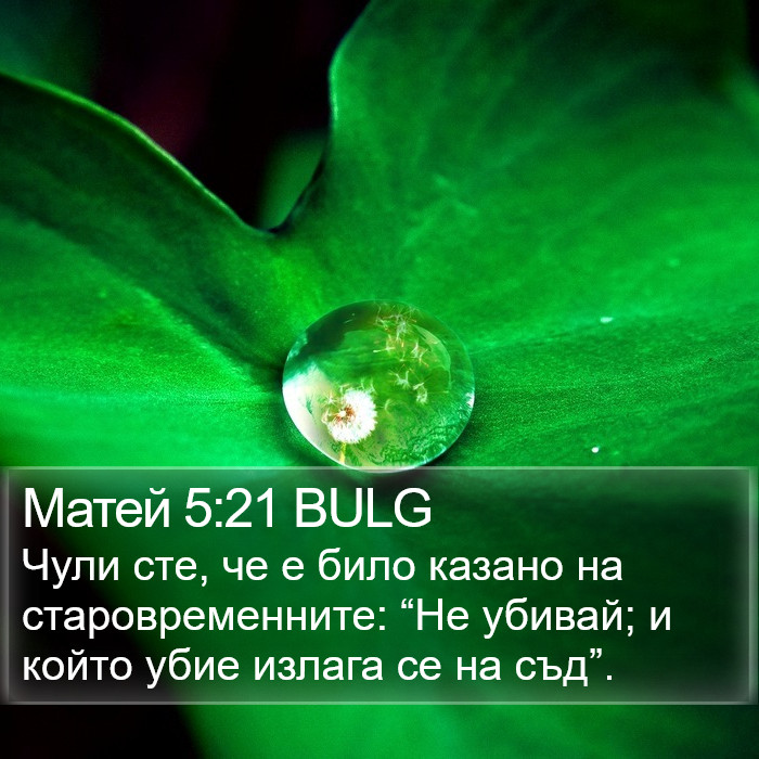 Матей 5:21 BULG Bible Study