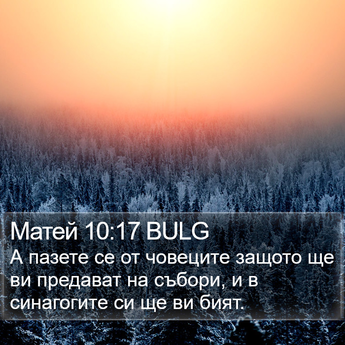 Матей 10:17 BULG Bible Study