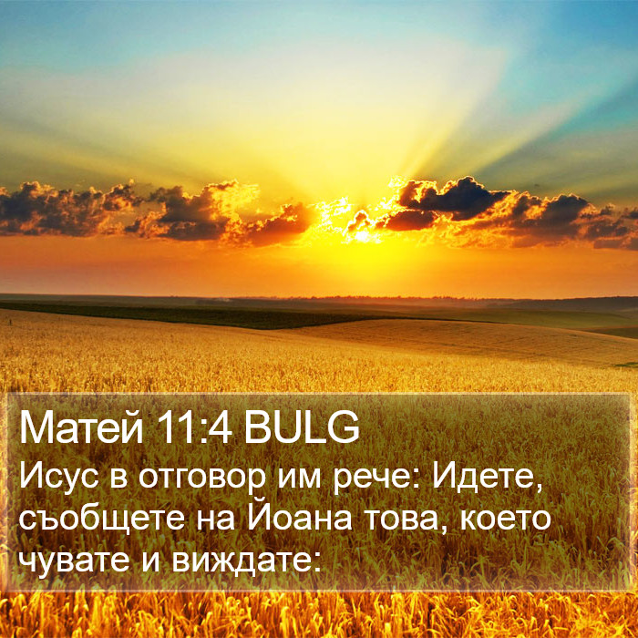 Матей 11:4 BULG Bible Study