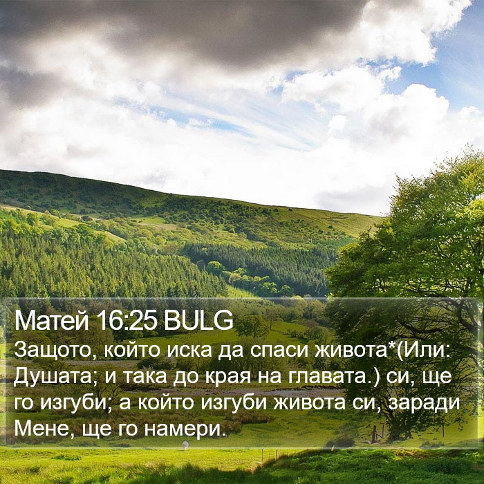 Матей 16:25 BULG Bible Study