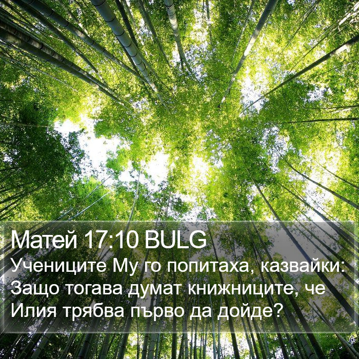 Матей 17:10 BULG Bible Study
