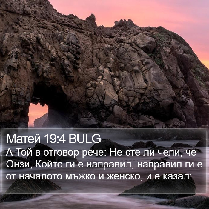 Матей 19:4 BULG Bible Study