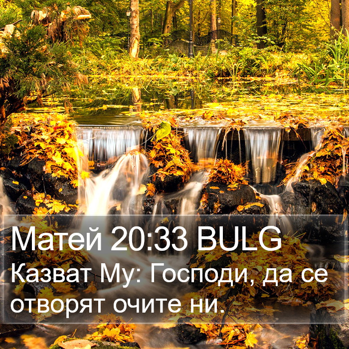 Матей 20:33 BULG Bible Study