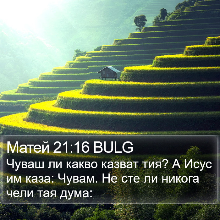 Матей 21:16 BULG Bible Study