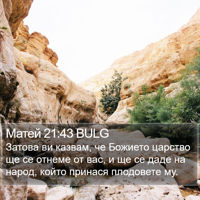 Матей 21:43 BULG Bible Study
