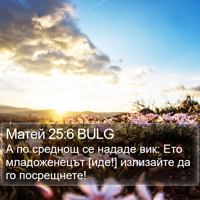 Матей 25:6 BULG Bible Study