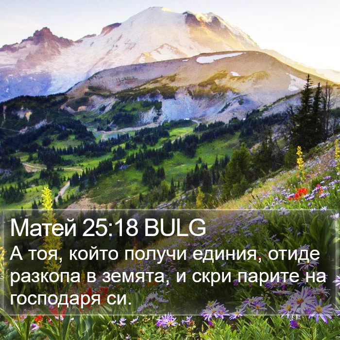 Матей 25:18 BULG Bible Study