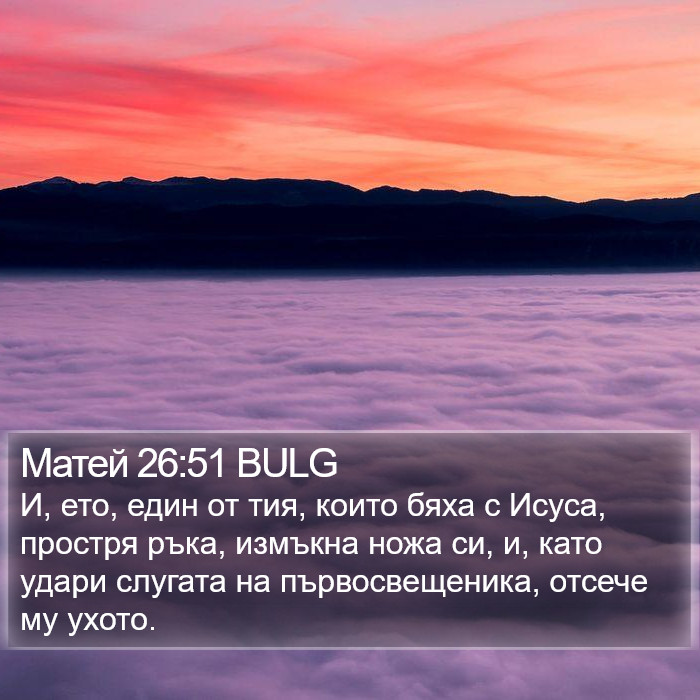 Матей 26:51 BULG Bible Study