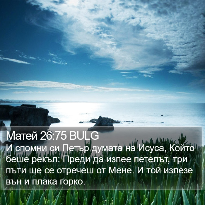 Матей 26:75 BULG Bible Study