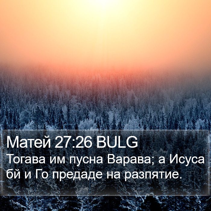 Матей 27:26 BULG Bible Study