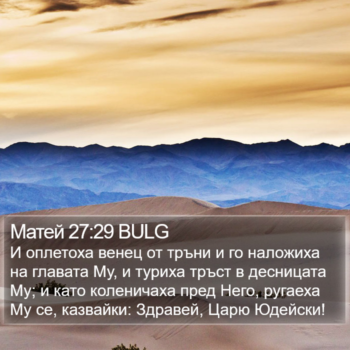 Матей 27:29 BULG Bible Study