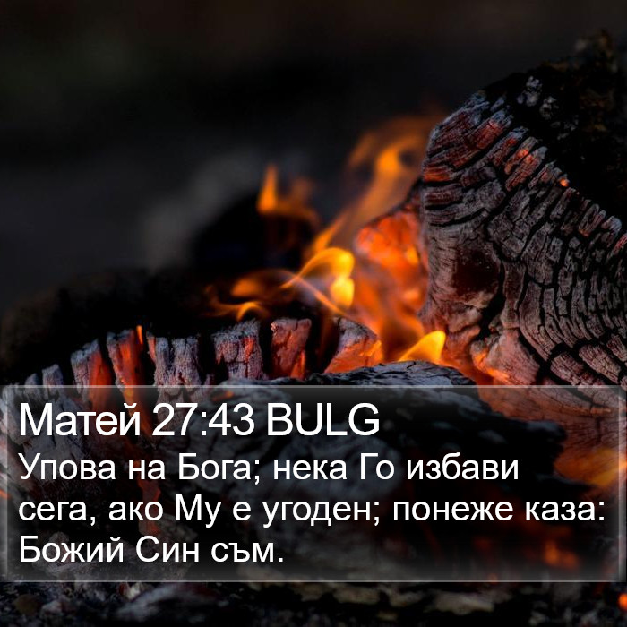 Матей 27:43 BULG Bible Study