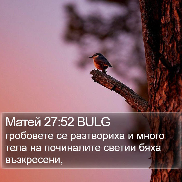 Матей 27:52 BULG Bible Study