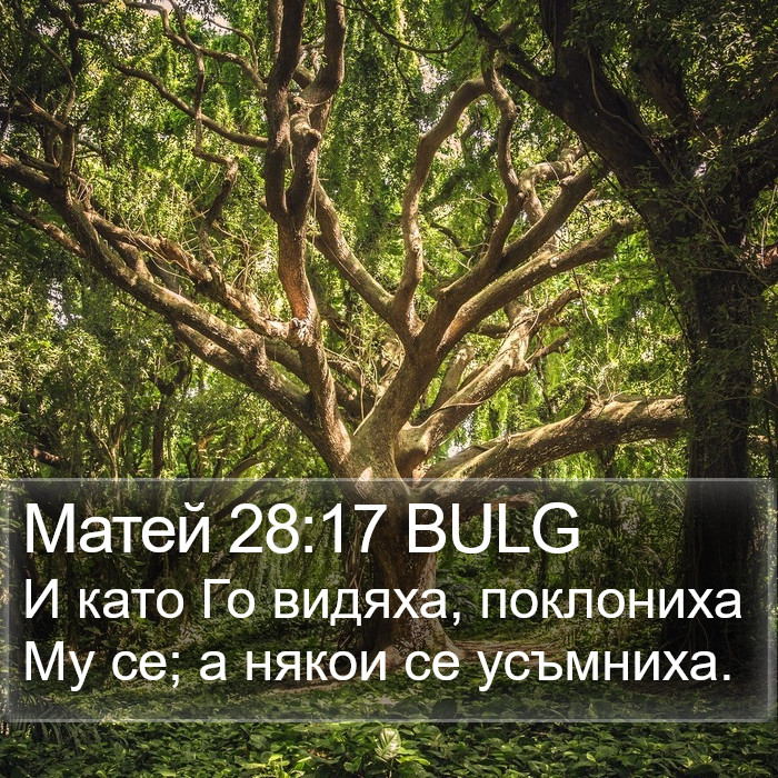 Матей 28:17 BULG Bible Study