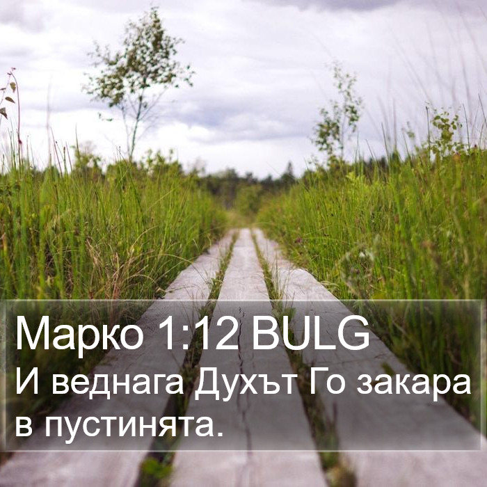 Марко 1:12 BULG Bible Study