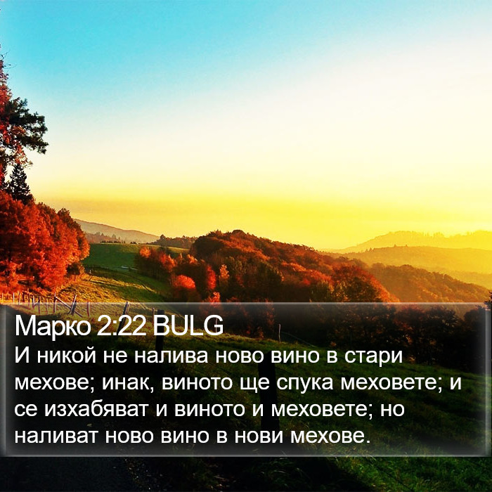 Марко 2:22 BULG Bible Study