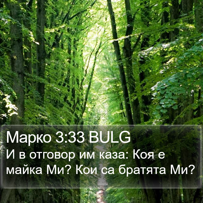 Марко 3:33 BULG Bible Study