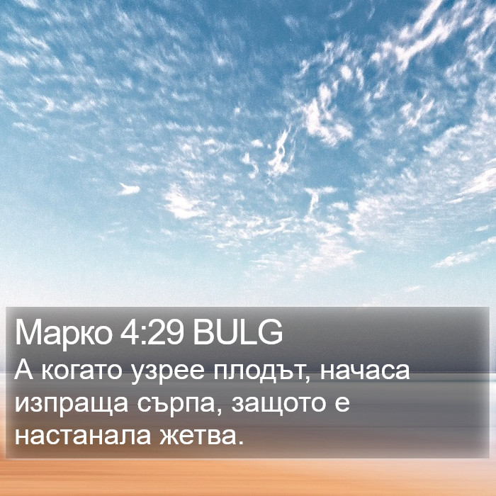 Марко 4:29 BULG Bible Study