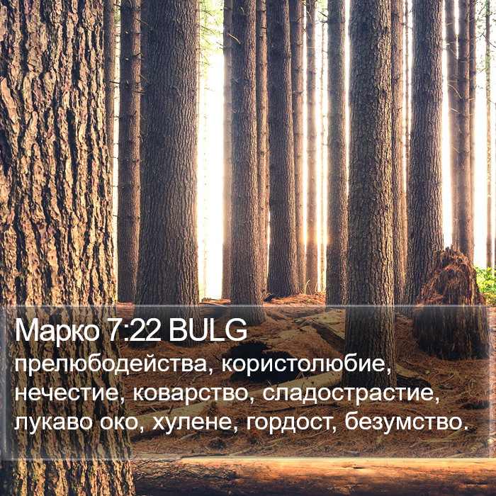 Марко 7:22 BULG Bible Study