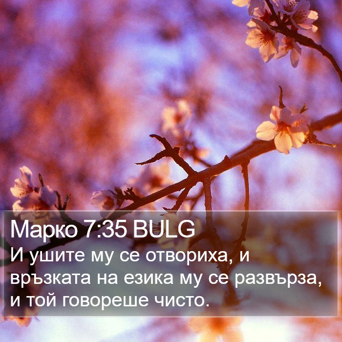 Марко 7:35 BULG Bible Study