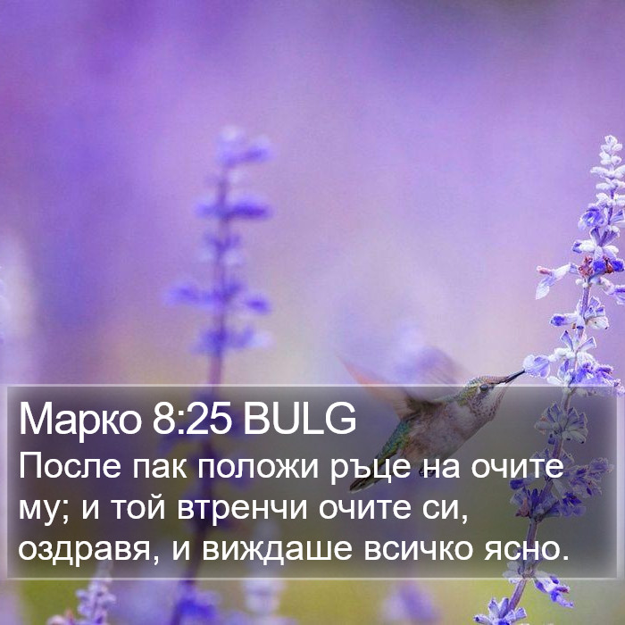 Марко 8:25 BULG Bible Study