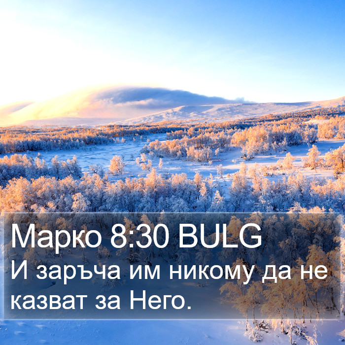 Марко 8:30 BULG Bible Study