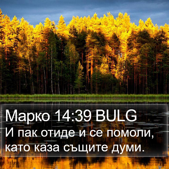 Марко 14:39 BULG Bible Study