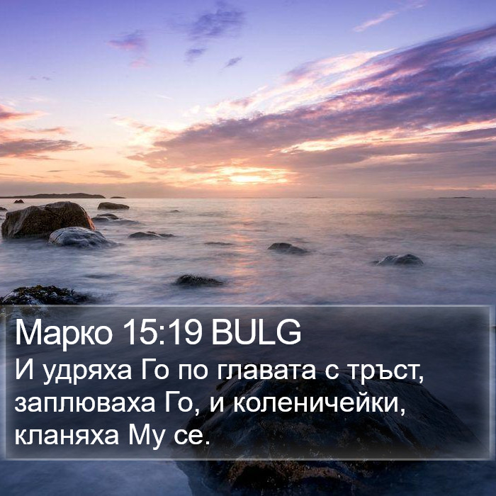 Марко 15:19 BULG Bible Study